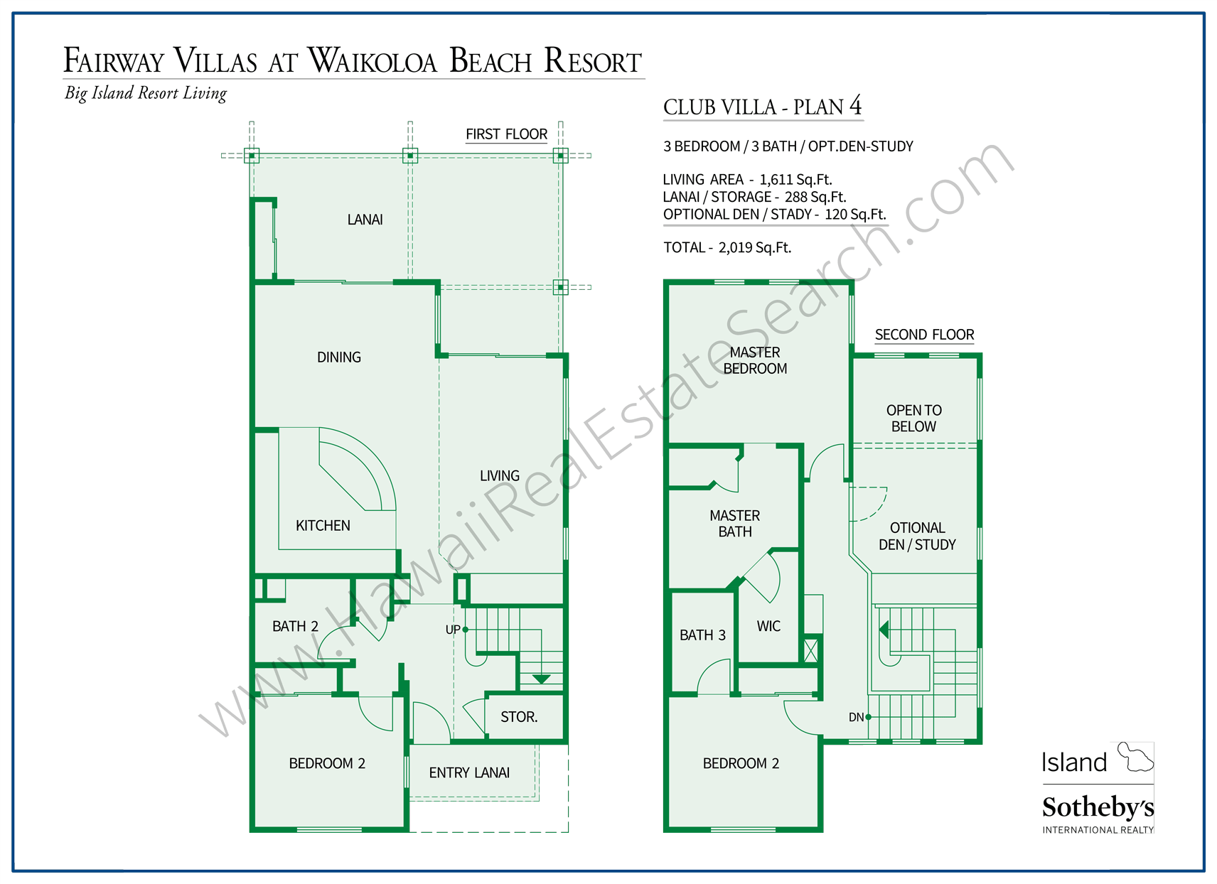 Fairway Villas at Waikoloa Floor Plan